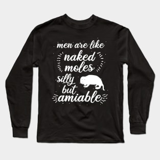 Men cute naked mole rat love saying fan Long Sleeve T-Shirt